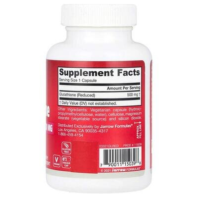 Глутатіон Jarrow Formulas Glutathione 500 мг, 60 капсул