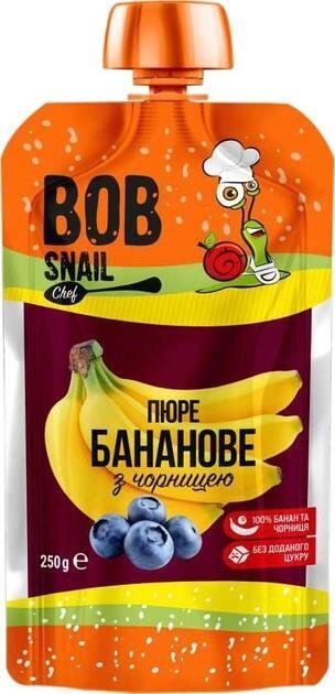Пюре фруктове Bob Snail Chef бананово-чорничне, 250 г