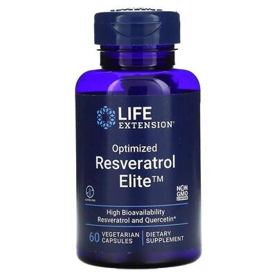 Ресвератрол Life Extension Optimized Resveratrol Elite, 60 вегетаріанських капсул