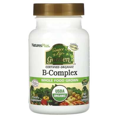 Вітаміни В-комплекс Nature's Plus Sourse of Life Garden B-Complex, 60 капсул