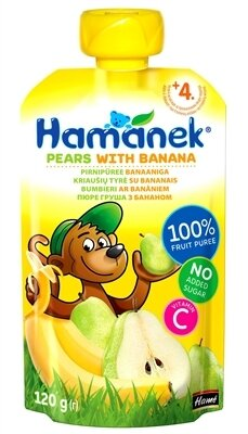 Пюре фруктове Hame Hamanek Груша і банан, 120 г