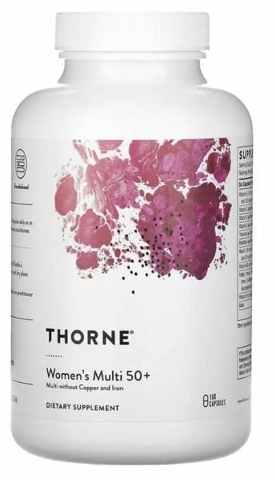 Мультивітаміни для жінок 50+ Thorne Research Women's Multi 50+, 180 капсул