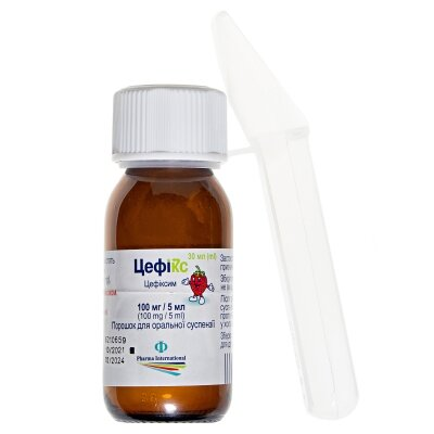 Цефікс порошок д/ор. сусп. 100 мг/5 мл по 30 мл у флак.
