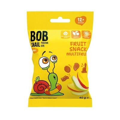 Снек Bob Snail Baby фруктовий для дітей з 12 місяців Мультифруктовий, 40 г