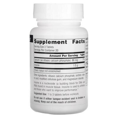 Інозин Source Naturals Inosine 500 мг, 60 таблеток