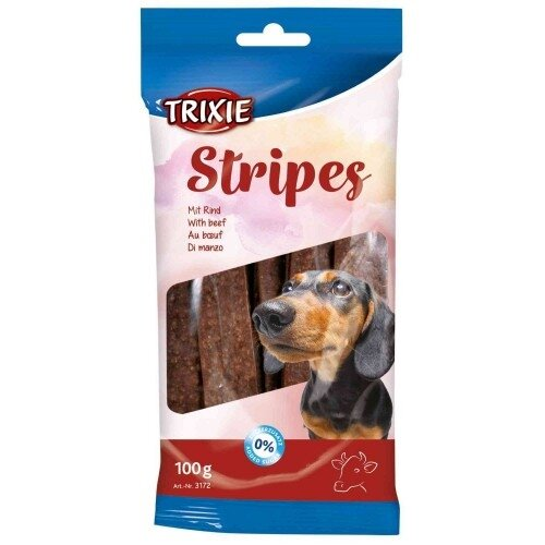 Ласощі для собак Trixie Stripes Light з яловичиною 100 г (10 штук)