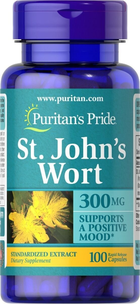 Звіробій Puritan's Pride St. John's Wort 300 мг, 100 капсул