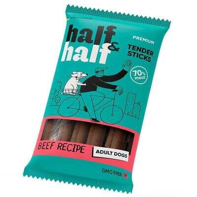 Ласощі для собак Half&Half м'ясні палички з яловичиною, 100 г