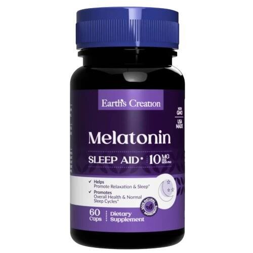 Мелатонін Earth's Creation Melatonin 10 мг, 60 капсул