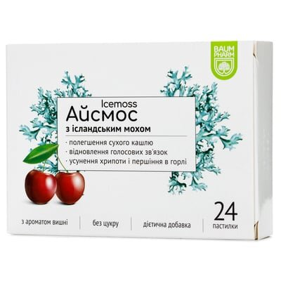Айсмос Baum Pharm з вишнею пастилки №24 (12х2)