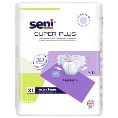 Підгузки для дорослих Seni Super Plus extra large, розмір XL, 30 штук