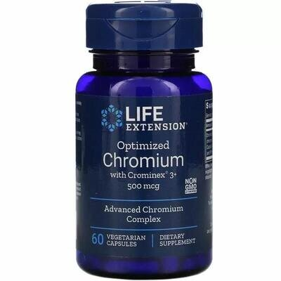 Хром Life Extension Optimized Chromium with Crominex 3+ 500 мкг, 60 капсул