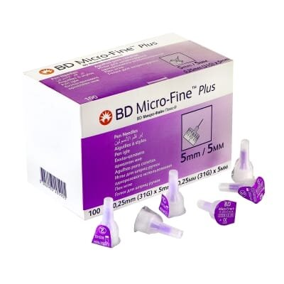 Голки для шприц-ручки BD Micro-Fine Plus 31G (0.25 x 5 мм), 100 штук