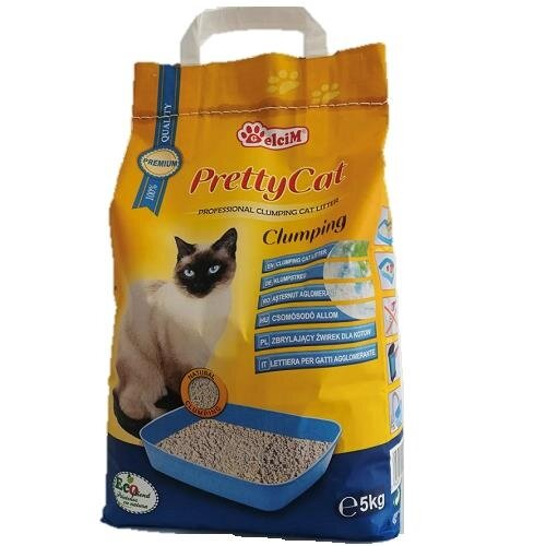 Наповнювач для котячого туалету Pretty Cat Classic бентонітовий комкуючий, без аромату, 5 кг