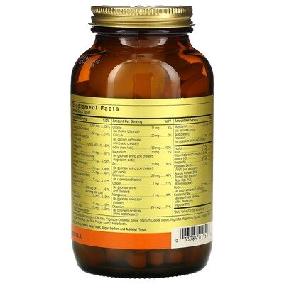 Мультивітаміни і хелатні форми мінералів Solgar Iron-Free Formula VM-75 без заліза таблетки №180