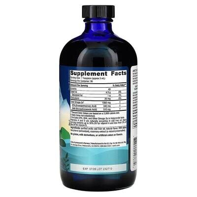 Риб'ячий жир з печінки тріски Nordic Naturals Arctic Cod Liver Oil смак апельсину, 473 мл
