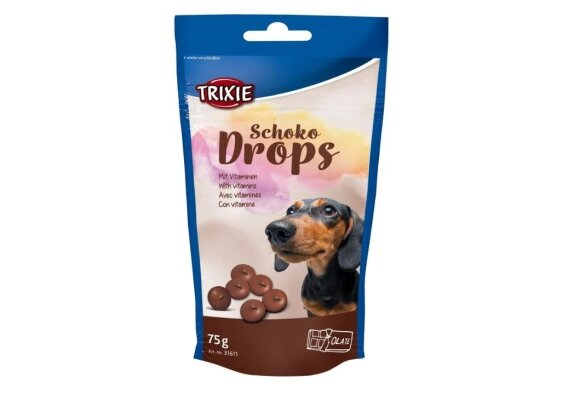 Ласощі для собак Trixie 31611 Chocolate Drops, 75 г