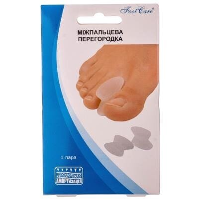 Перегородка міжпальцева Foot Care GA-9014 гелева, гіпоалергенна, розмір S (до 34), 1 пара