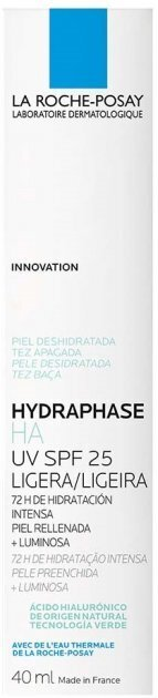 Крем для обличчя La Roche-Posay Hydraphase HA UV Legere SPF25 легкий зволожуючий для зневодненої шкіри обличчя, 40 мл
