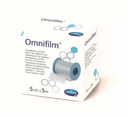 Пластир медичний Omnifilm фіксуючий з прозорої плівки, 5 см х 5 м