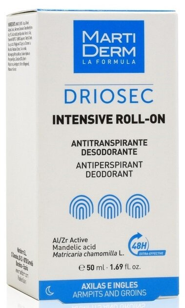 Дезодорант-антиперспірант кульковий Martiderm Driosec Intensive 48h, 50 мл