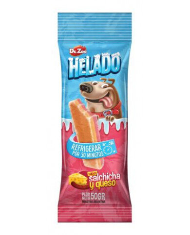 Ласощі для собак Dr.Zoo Ice Cream Морозиво зі смаком ковбаси та сиру, 50 г