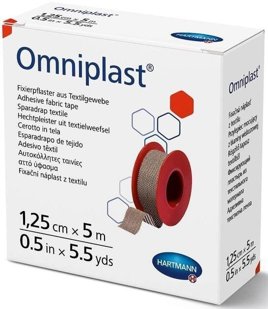 Пластир медичний Omniplast фіксуючий текстильний, 1,25 см х 5 м
