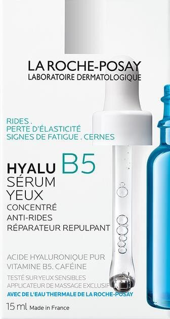 Сироватка La Roche-Posay Hyalu B5 для корекції зморщок та відновлення пружності чутливої шкіри навколо очей, 15 мл