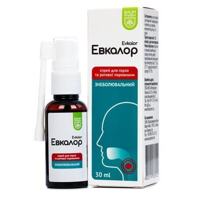 Евкалор Baum Pharm спрей для горла по 30 мл у флак.