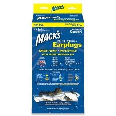 Беруші вкладки вушні MACK'S Pillow Soft 200 силіконові, 200 пар
