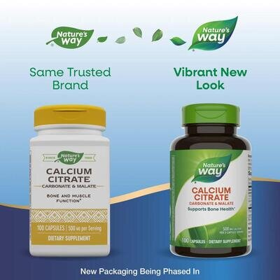 Кальцію цитрат Nature's Way Calcium Citrate 250 мг, 100 капсул