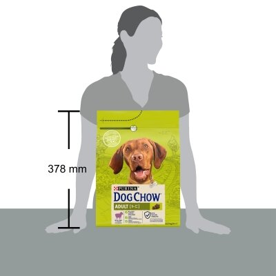 Корм сухий для дорослих собак Purina Dog Chow Adult Lamb зі смаком ягняти, 2,5 кг