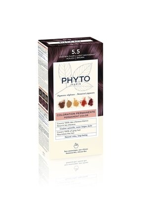 Крем-фарба Phyto Phytocolor, тон 5.5 світлий шатен махаон, 60 мл + 40 мл