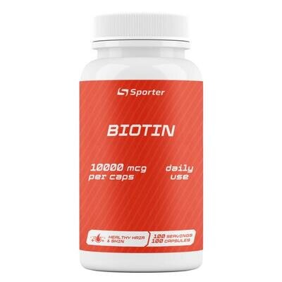Біотин Sporter Biotin 10000 мкг, 100 капсул