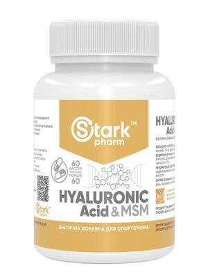 Гіалуронова кислота & МСМ Stark Pharm Hyaluronic Acid & MSM 50 мг, 60 капсул