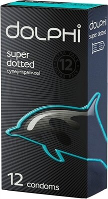 Презервативи Dolphi Super Dotted супер-крапкові, 12 штук
