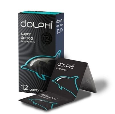 Презервативи Dolphi Super Dotted супер-крапкові, 12 штук
