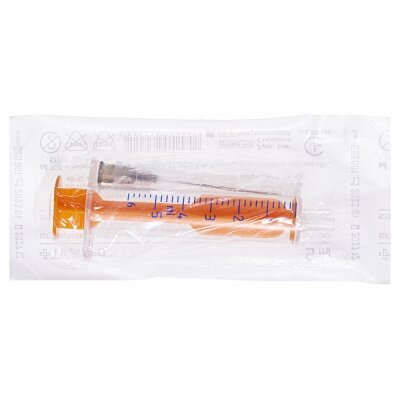 Шприц 5 мл Tiramed 2-х компонентний з голкою 22G (0,7 х 38 мм), 1 штука