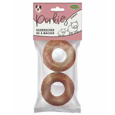 Ласощі жувальні Bubimex Porkies Ringies кільця із свинини для собак, 80 г