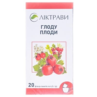 Глоду плоди по 4 г №20 у філ.-пак.
