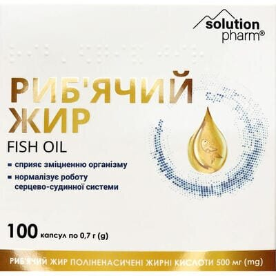 Риб'ячий жир Solution Pharm капсули по 500 мг №100