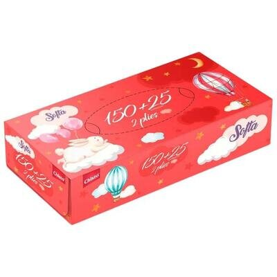 Серветки косметичні Chisto Softa Bunny 2 шари, 150+25 шт