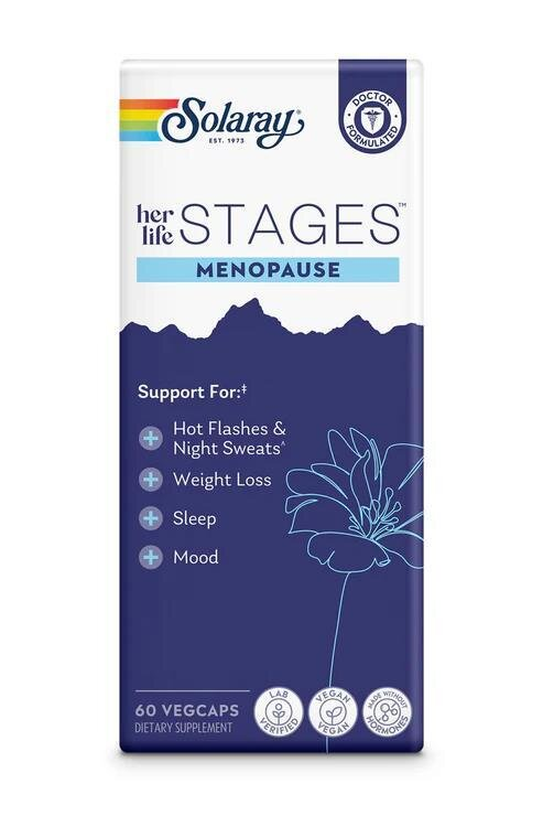 Комплекс для підтримки жіночого здоров'я при менопаузі Solaray Womens Health Menopause, 60 капсул