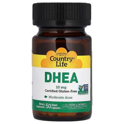 ДГЕА Country Life DHEA 10 мг, 50 веганських капсул