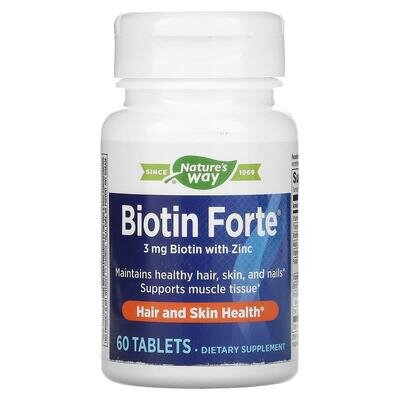 Біотин Nature's Way Biotin Forte 3 мг, 60 таблеток