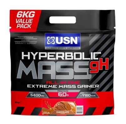 Гейнер USN Hyperbolic Mass GH, шоколад, 6 кг