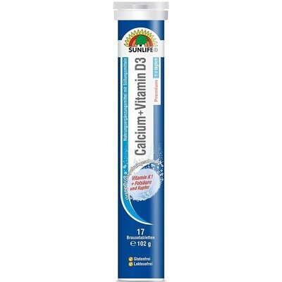 Вітаміни Sunlife Calcium + D3 Brausetabletten таблетки шипучі №17