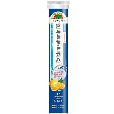 Вітаміни Sunlife Calcium + D3 Brausetabletten таблетки шипучі №17