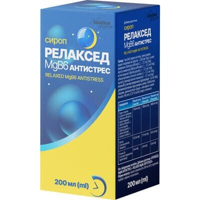 Релаксед MgB6 Антистрес Solution Pharm сироп по 200 мл у флак.