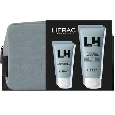 Набір чоловічий Lierac Homme (Гель для обличчя та навколо очей 50 мл + Гель для душу 200 мл у косметичці)